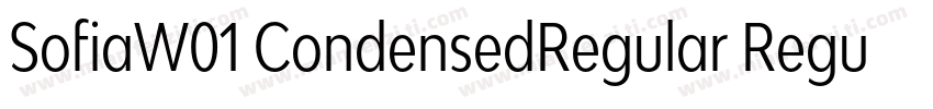 SofiaW01 CondensedRegular Regular字体转换